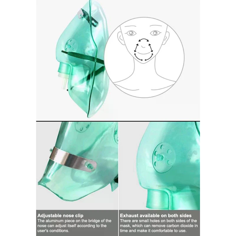 Oxygen Mask Reservoir Bag Adult - 성인/어린이용 고농도 산소 마스크(튜빙 포함) 비재호흡식