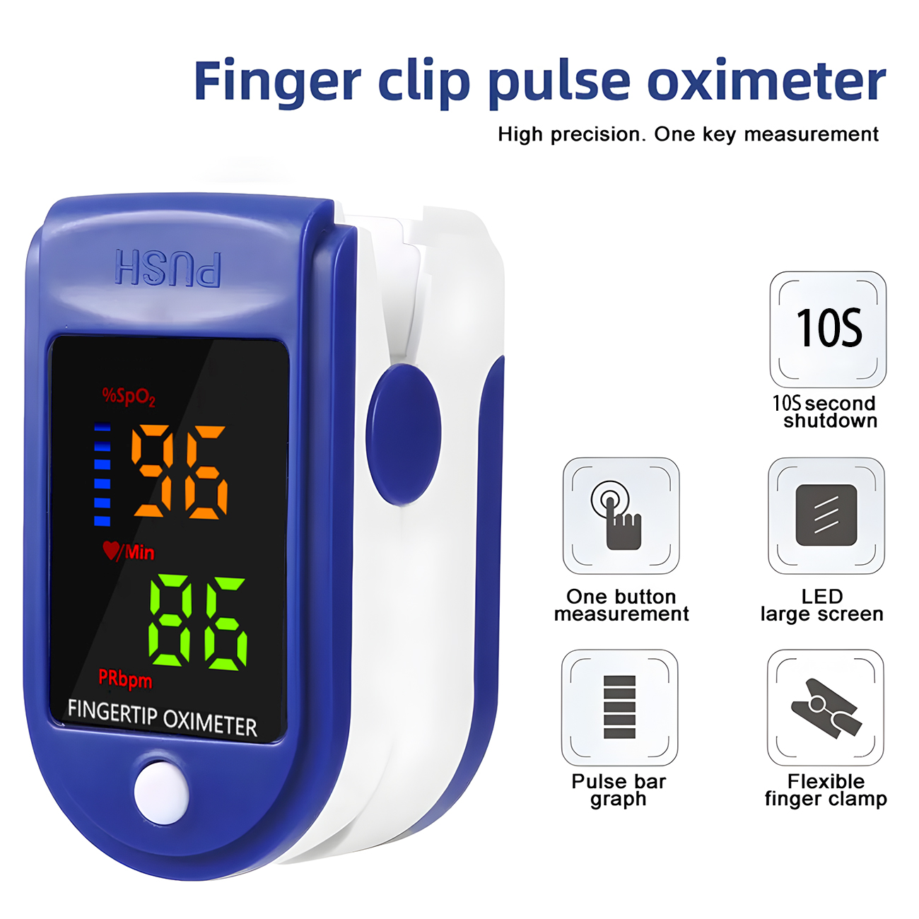 Oxygen Saturation Monitor Fingertip - 디지털 손가락 맥박 산소 농도계 TFT