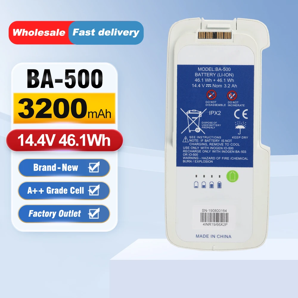 Portable Oxygen Concentrator Battery - BA-500 배터리 교체용, 8셀, Inogen One
