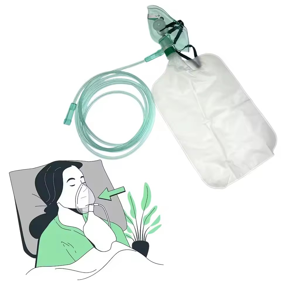 일회용 성인용 고농도 산소 마스크 (튜브 포함) 비재호 - Oxygen Mask Reservoir Bag Adult 리뷰 및 가격