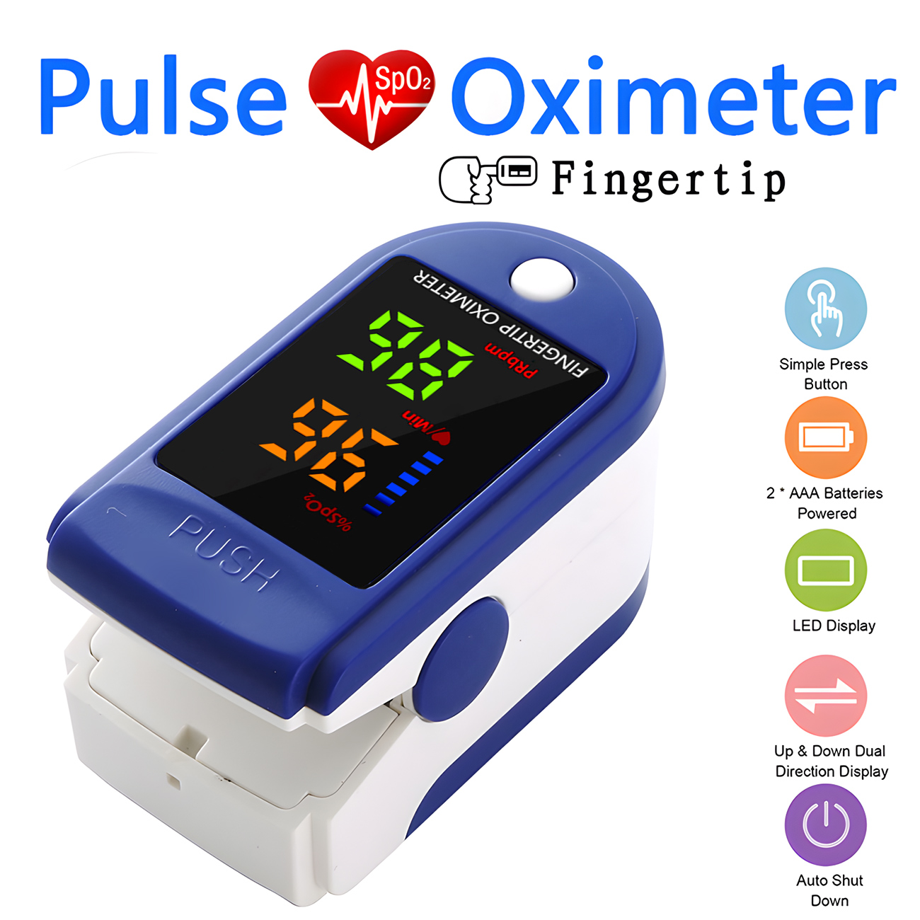디지털 손가락 맥박 산소 농도계 TFT 의료용 SPO2 - Oxygen Saturation Monitor Fingertip 리뷰 및 가격
