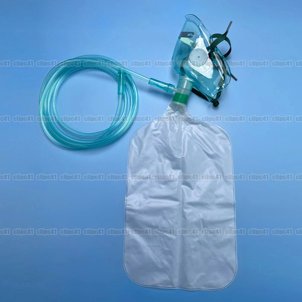 성인용 고농도 산소 마스크 10개, 튜브 포함, 일회용 - Oxygen Mask Reservoir Bag Adult 리뷰 및 가격