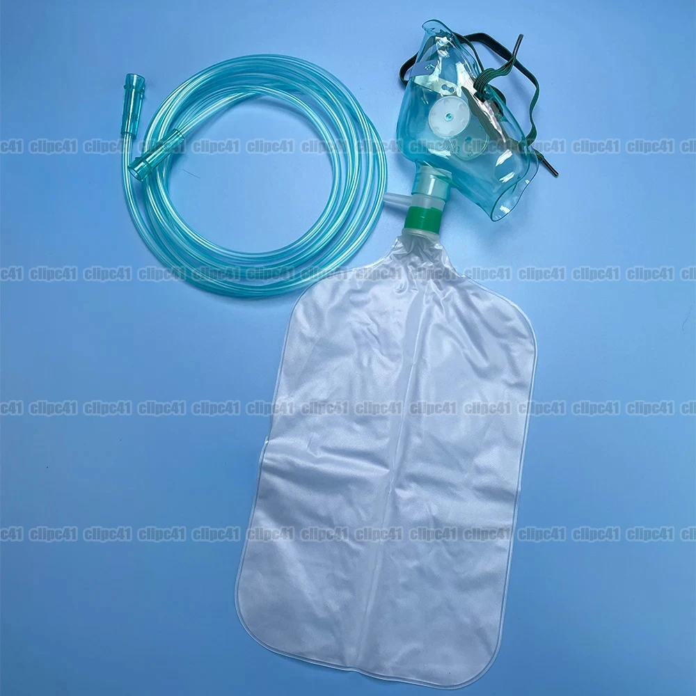 성인용 고농도 산소 마스크 10개, 튜브 포함, 일회용 - Oxygen Mask Reservoir Bag Adult 리뷰 및 가격