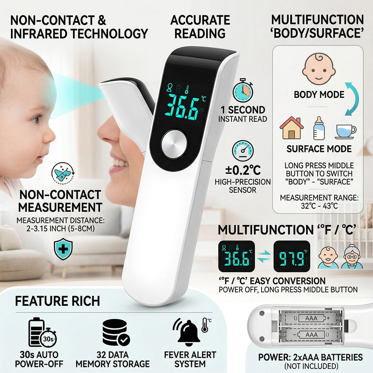 의료용 이마 체온계, 손가락 끝 맥박 산소 측정기, 혈 - Oxygen Saturation Monitor Fingertip 리뷰 및 가격